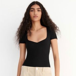 NWT Zara Ribbed Bodysuit